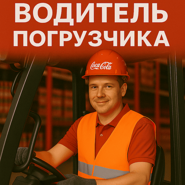 Coca-cola. Водиетль погрузчика